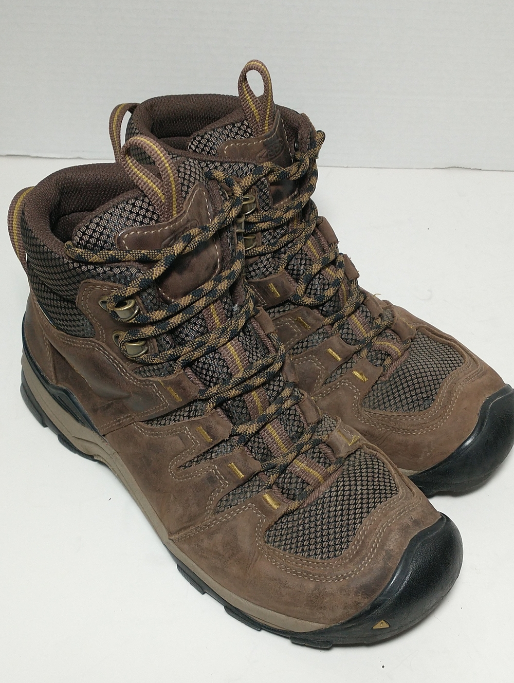 Keen Gypsum II Mid Waterproof Leather Hiking Boot, Men's Size 9.5, Brown/Black